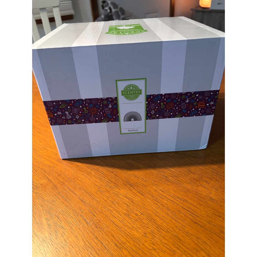 Scentsy Rainbow Element Warmer Pastel Ceramic Wax Melter with Original Box
